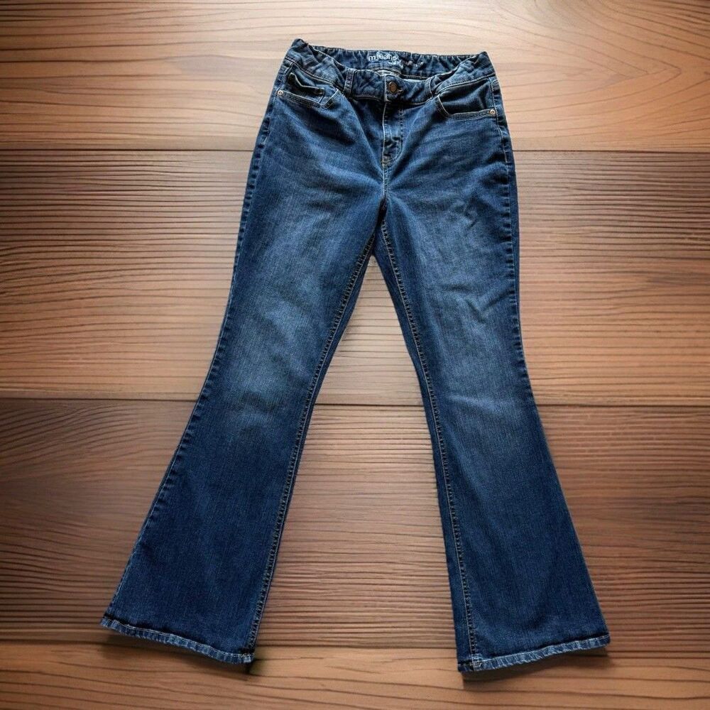 M Jeans by Maurices Womens Size 10 Bootcut Mid-Rise Dark Wash Blue Denim Stretch